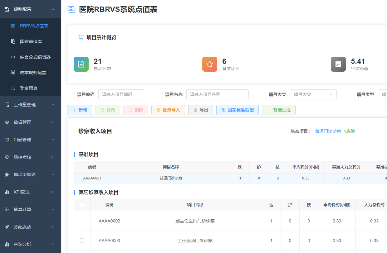 点值库配置界面
